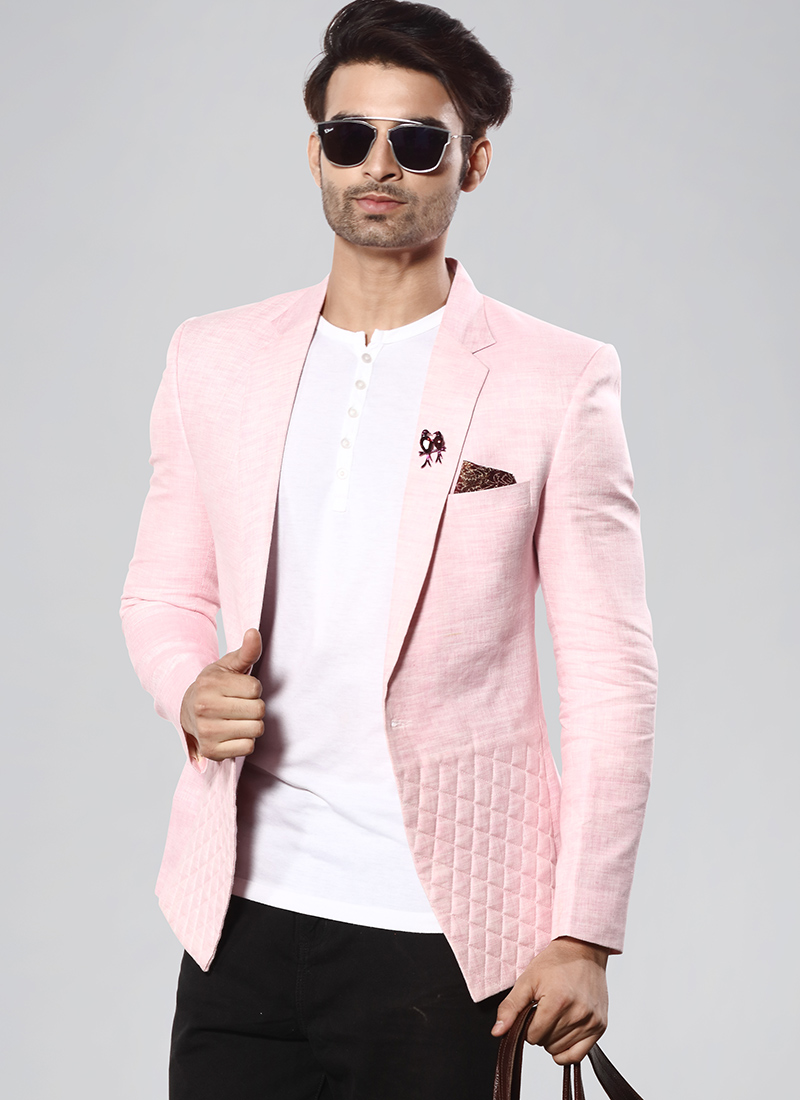 Buy Pink Linen Blazers, Party Wear , Sangeet , Diwali, blazers Online