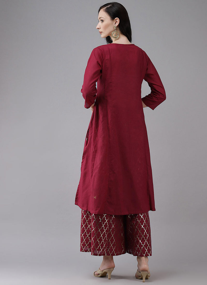 BLOCK PRINTED SHARARA WITH KURTA SET main image 0