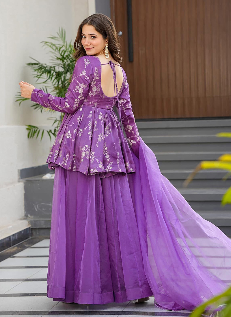 The kurti bazaar Indiase mooie ontwerper klaar om zwaar bewerkte Salwar Kameez Palazzo-pakken te dragen, Roze,1, 50