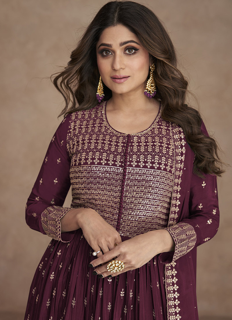 Buy Embroidered Palazzo Suit SalwarKameez Shop Latest Indain