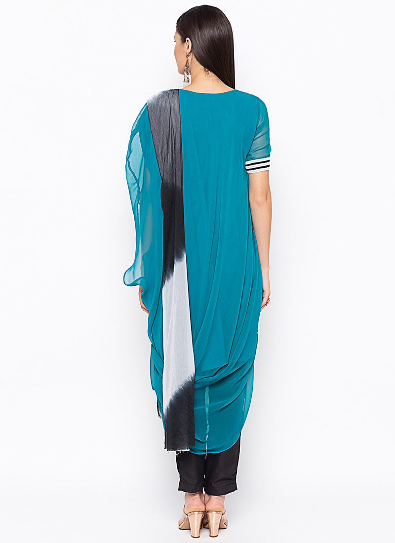 Sky Classy Designer Semi-Stitched Pant Suit With Embroidery Sequins Work