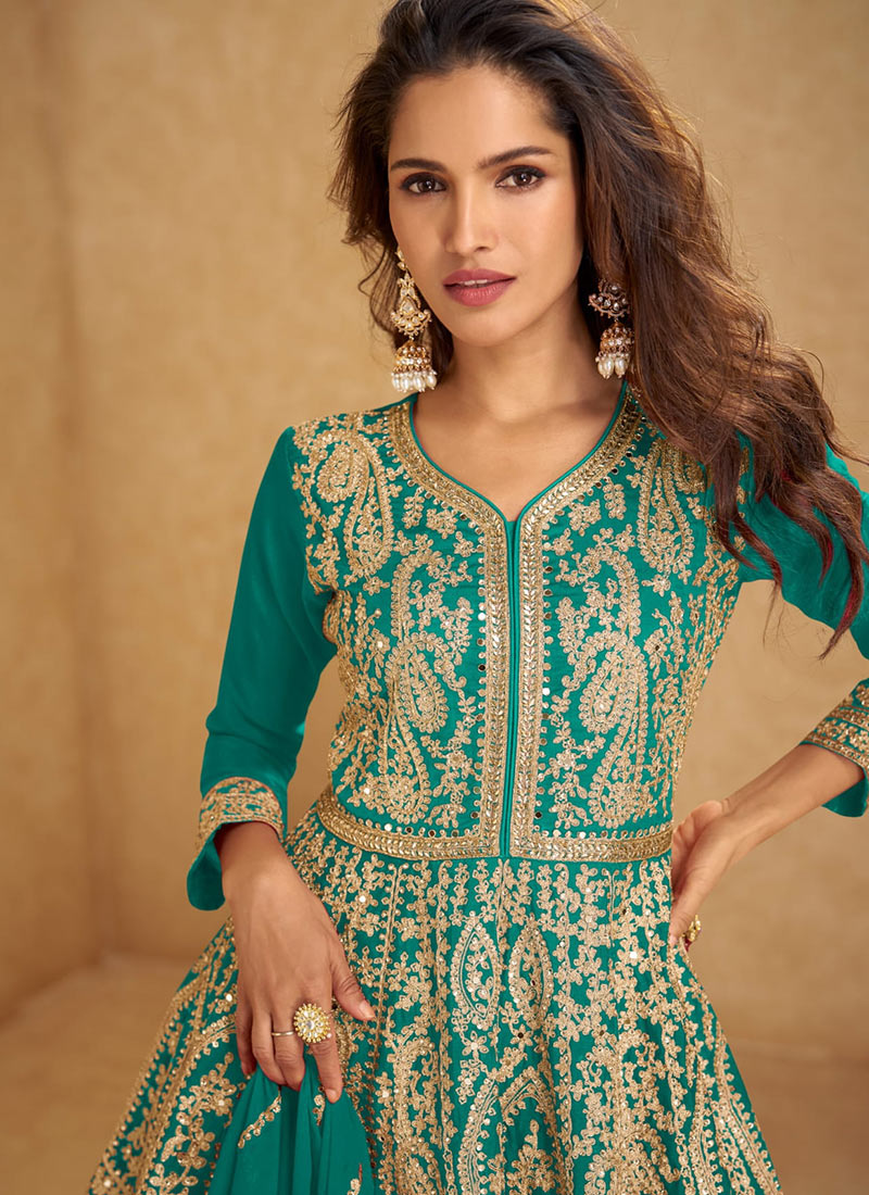 Chinone Silk Lehenga Choli – Golden Ribbon Work with Banglori Blouse & Maslin Silk