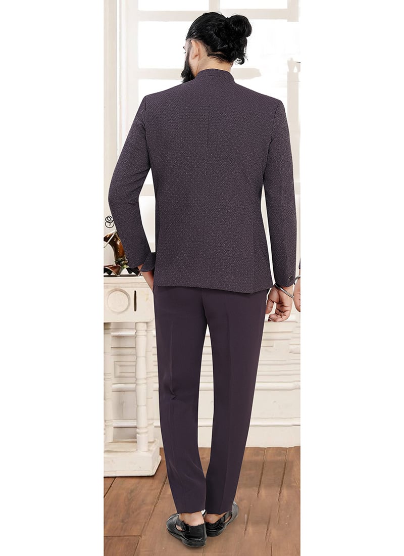 High Quality Dark Tan ~ Beige 2 Btn Vested 100% Poly Rayon three piece Modern Fit Suits 2 Piece Suits For Men Vented