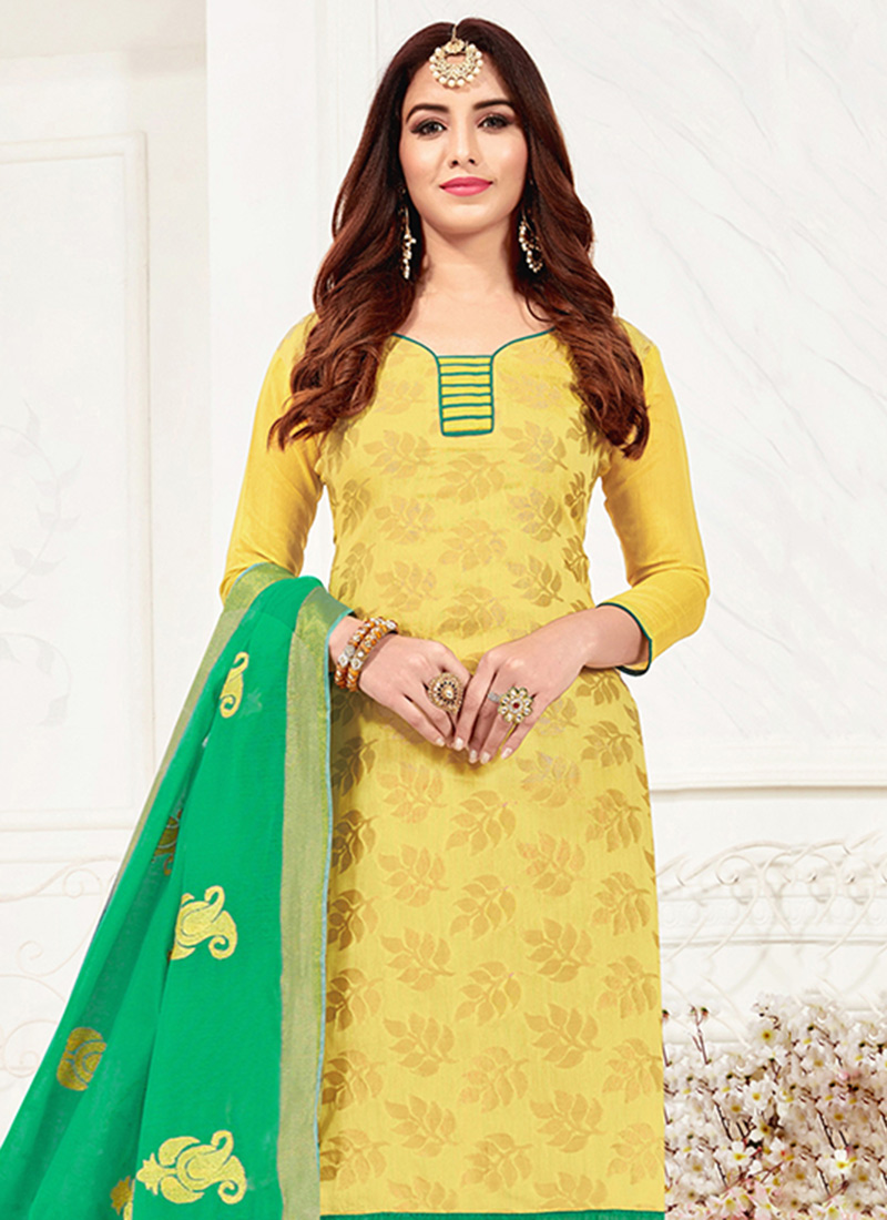 yellow churidar top