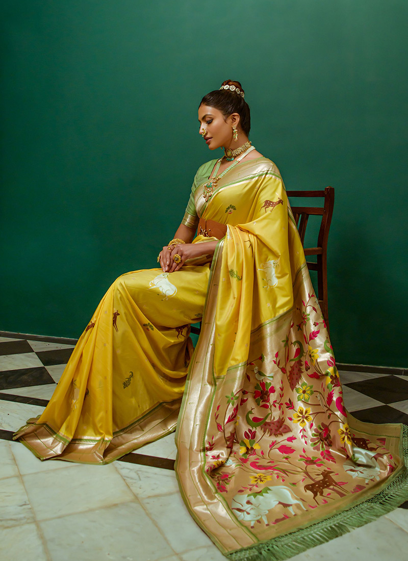 Shop Yellow Sarees Online Purchase Yellow Sarees Online