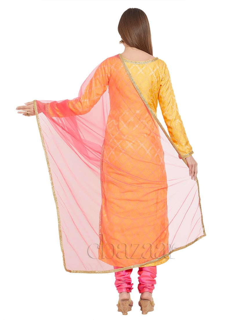 Pink Cotton Chudidar Salwar Suits main image 1