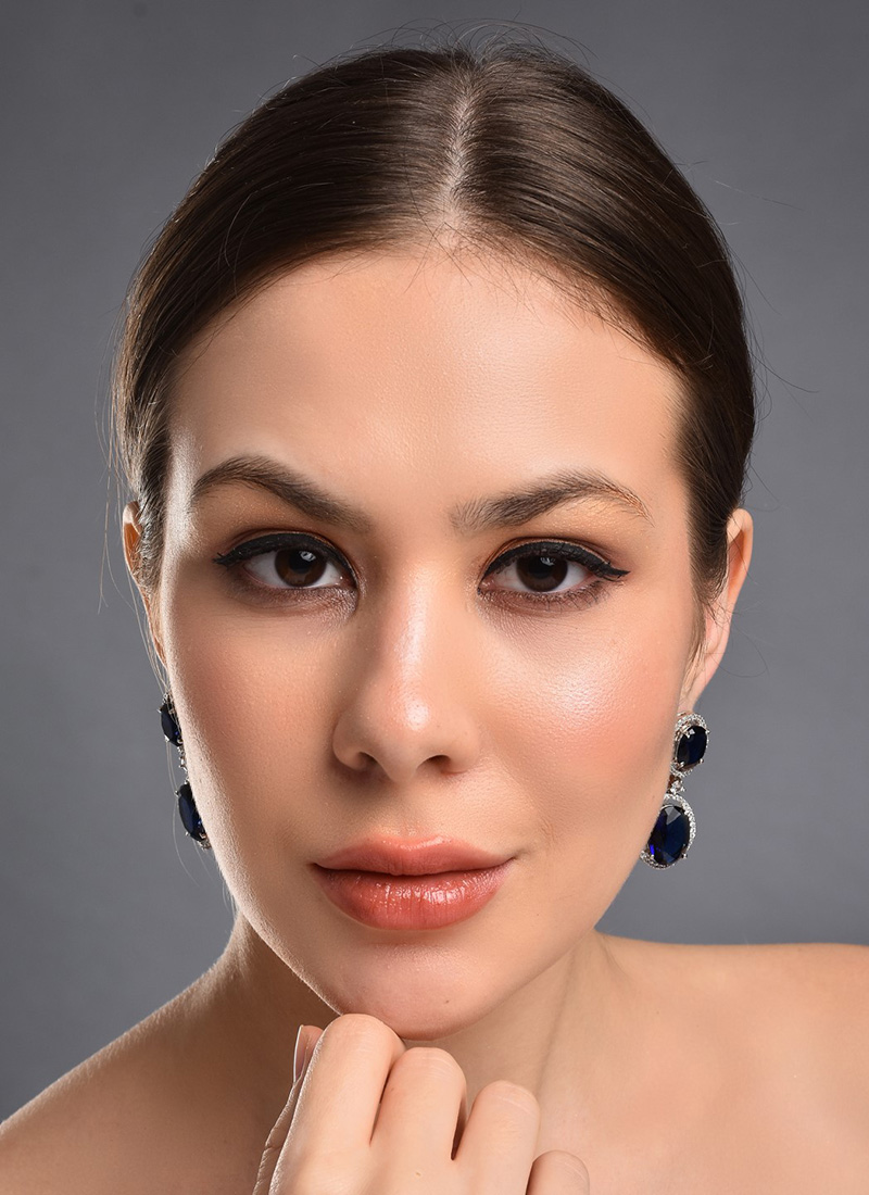 Premium Blue Stone Drops After Six Wear