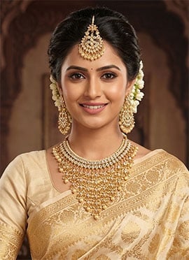 Premium Gold Kundan Pearl Necklace