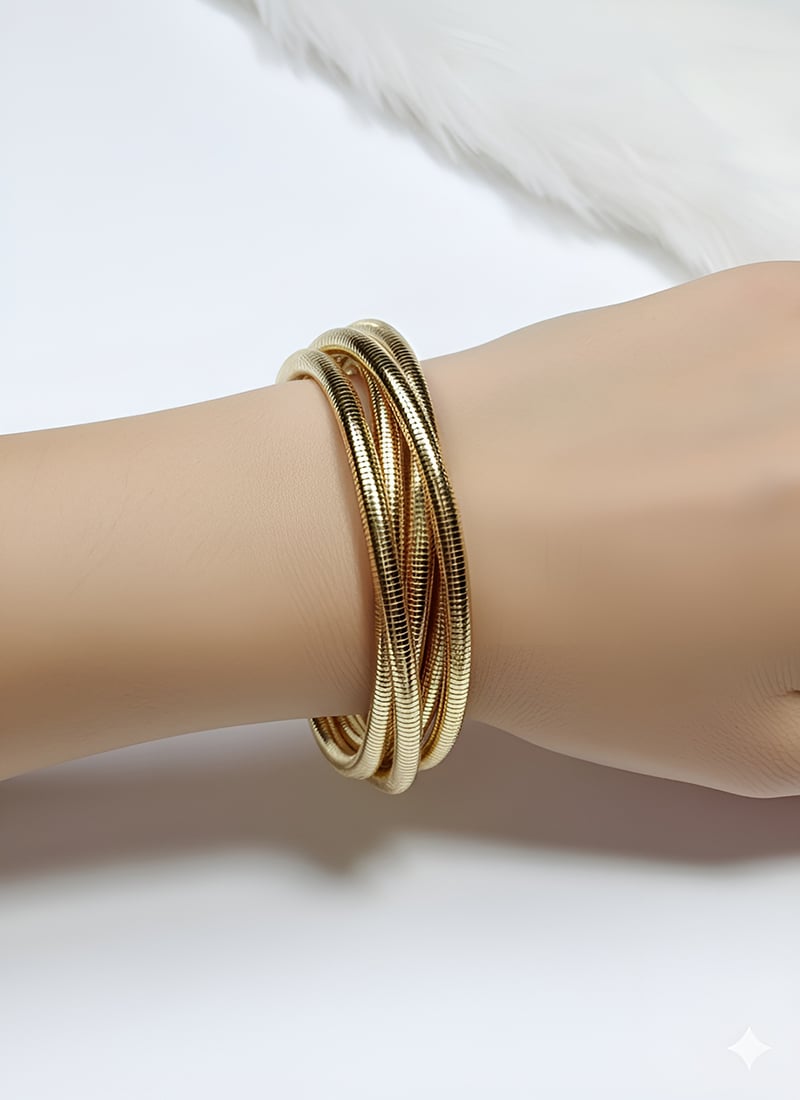 Premium Golden Anti Tarnish Bangle After Six Wear