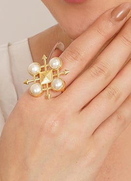 Premium White Pearl Ring