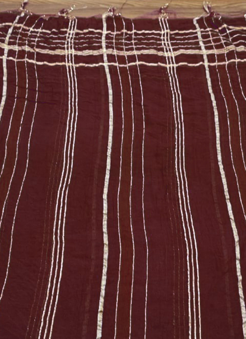 Purple Art Silk Cotton Zari Dupatta After Six Wear
