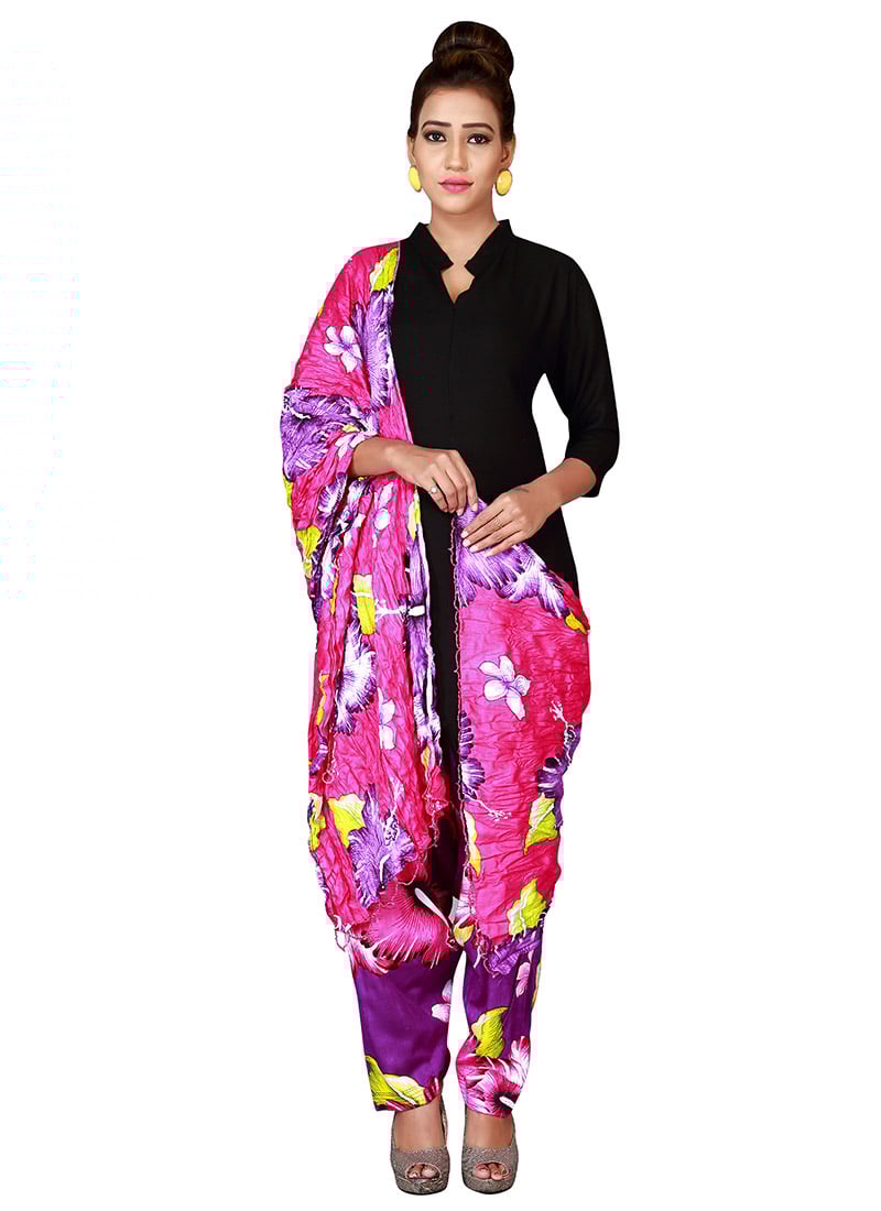 Purple Cotton Semi Patiala Pant After Six Wear