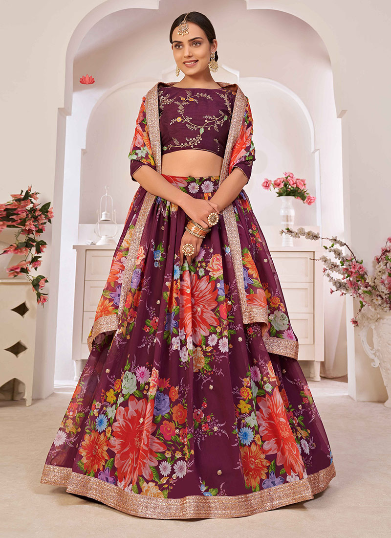 Printed Lehenga Choli Party Wear 
