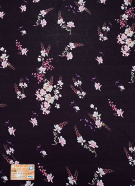 Purple Georgette Printed Fabric