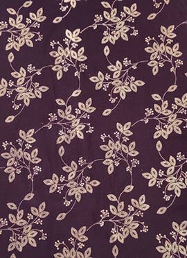 Purple Rayon Foil Print Fabric