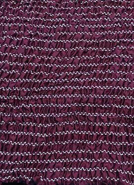 Purple Taffeta Embroidered Fabric