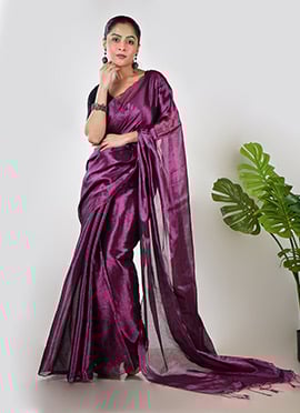 Purple Tissue Saree