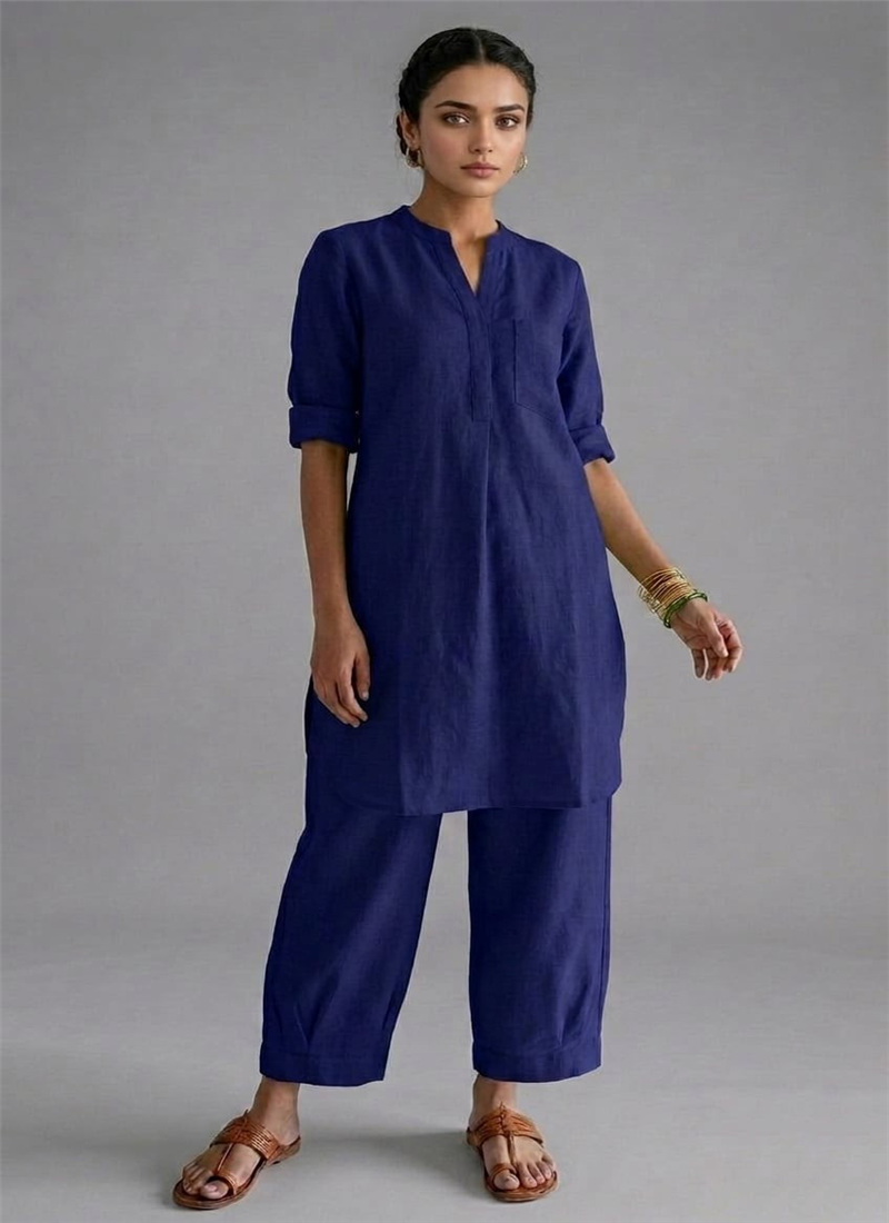 Purple Urban Ease Cotton Co Ord Set After Six Wear