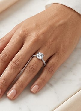 Radiant 925 Sterling Silver Moissanite Ring