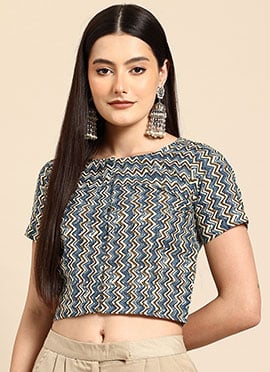 Radiant Multicolored Blended Cotton Printed Blouse