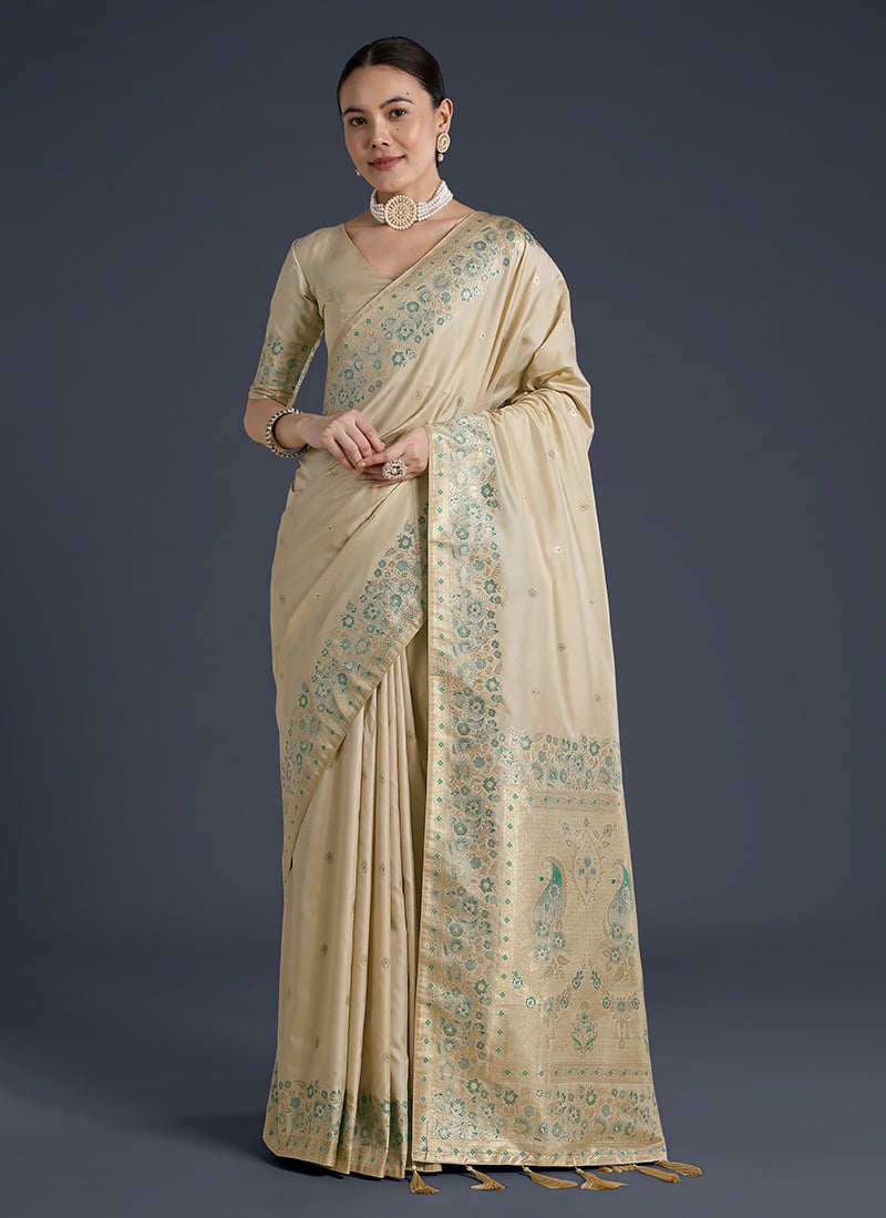 Radiant Red Banarasi Satin Silk Zari Woven Saree Festive Wear