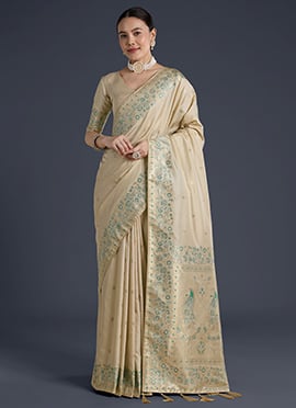 Radiant Red Banarasi Satin Silk Zari Woven Saree