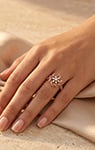 Radiant Rose Gold 925 Sterling Silver Moissanite Ring