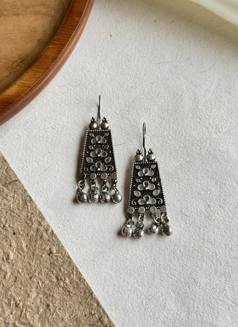 Radiant Silver Drop Earrings After Six Wear
