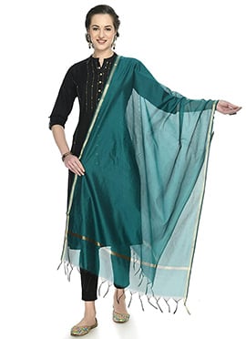 Rama Green Art Silk Banarasi Dupatta