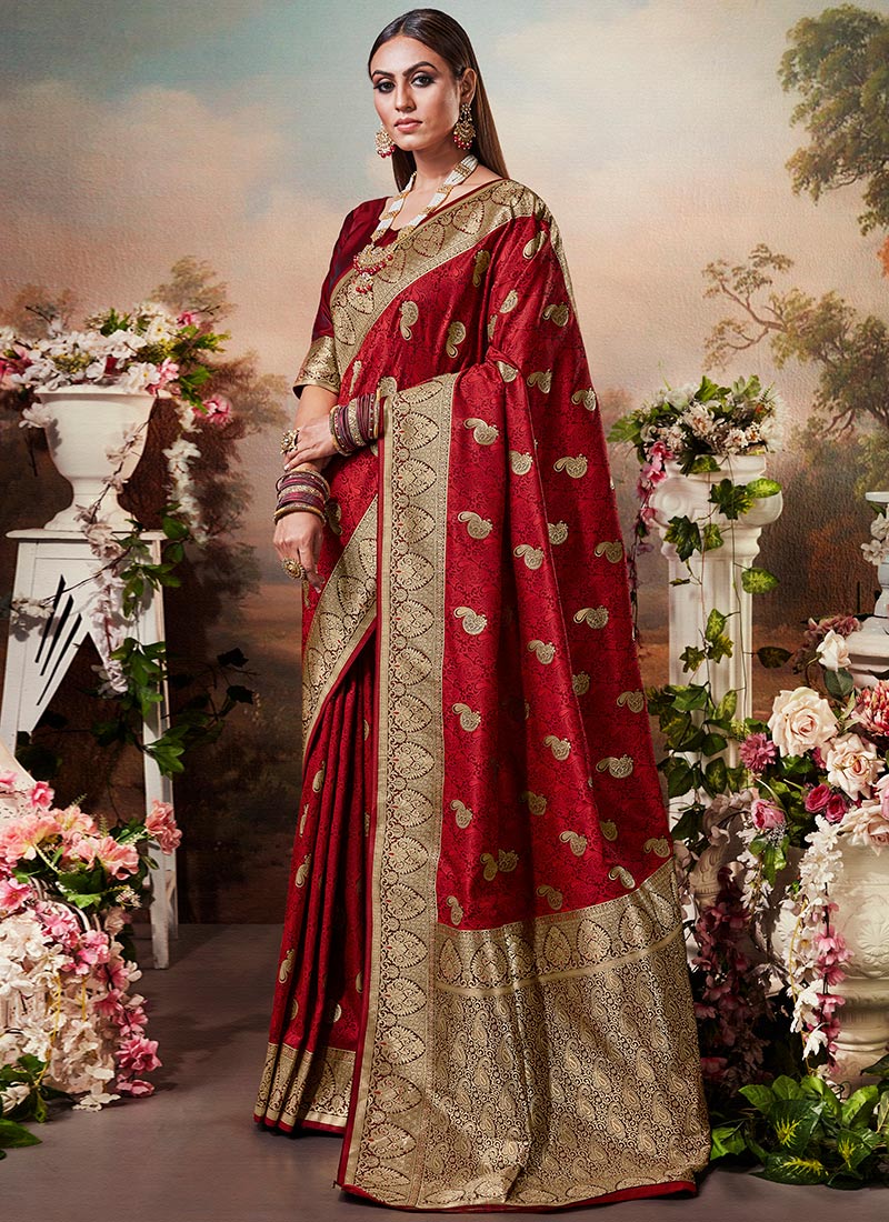 Red benarasi Clearance