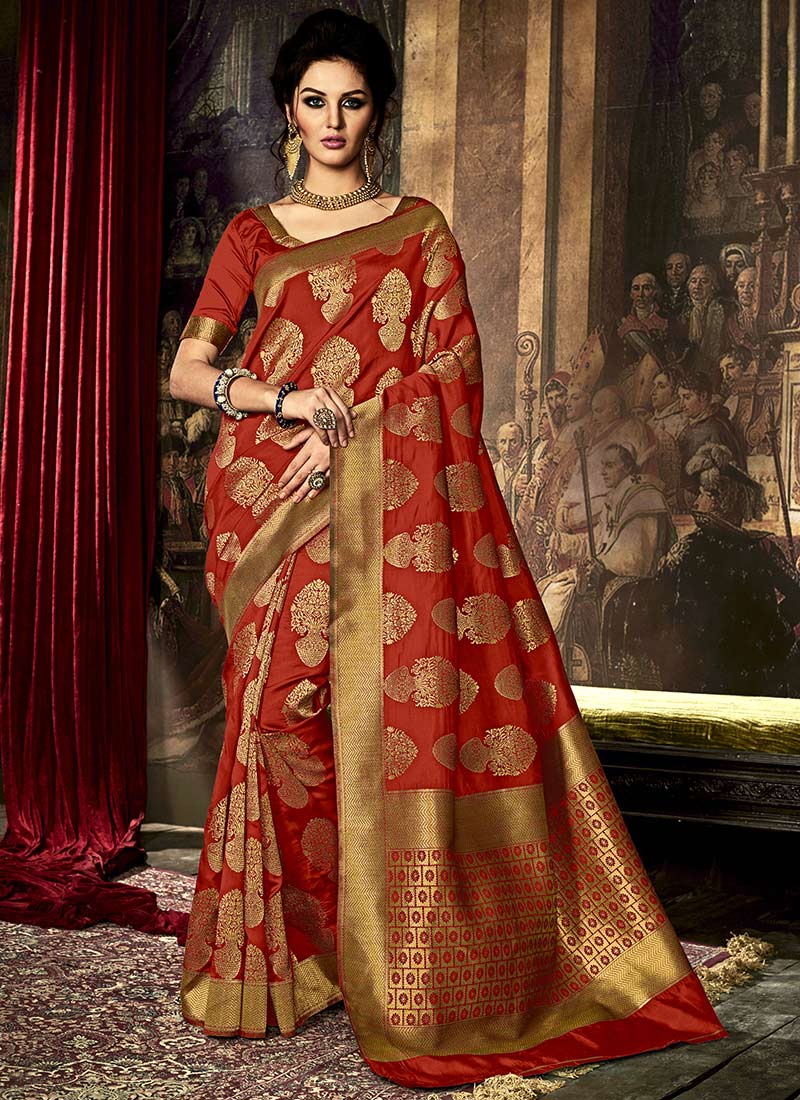 Buy Red Art Silk Saree, sari Online Shopping, SASSE4028BK18010I