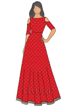 cold shoulder gown designs