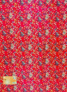 Red Chinon Digital Print Fabric