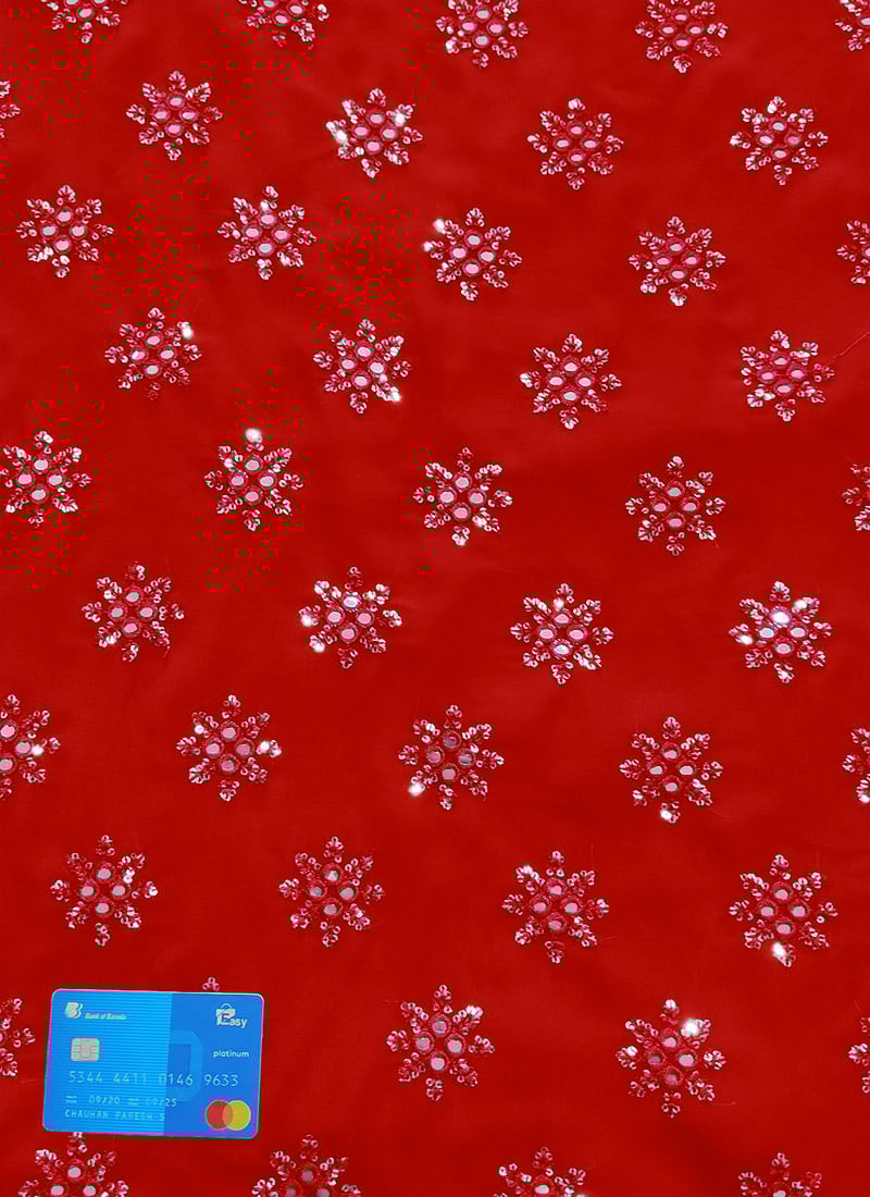 Red Georgette Fabric