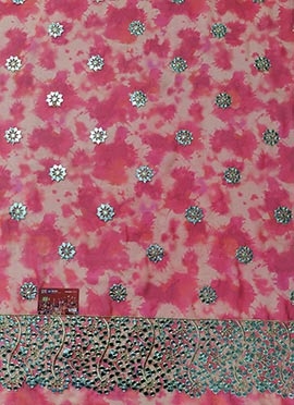 Red Gota Georgette Fabric