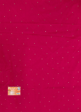 Bright Pink Net Stones Fabric