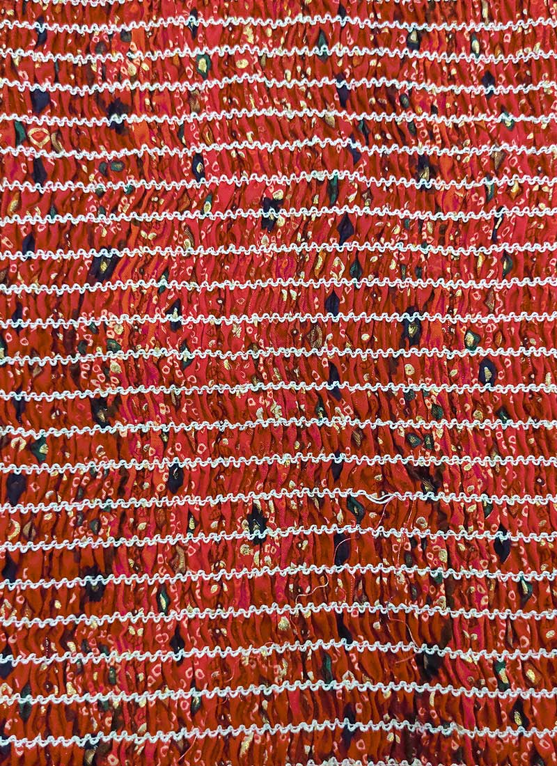 Red Rayon Digital Print Fabric