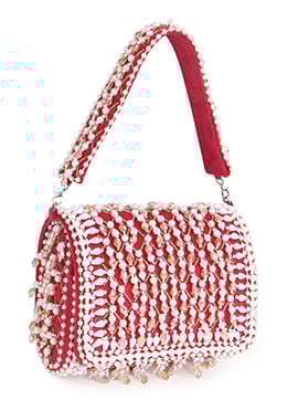 Red Suede With Moti Sling Bag