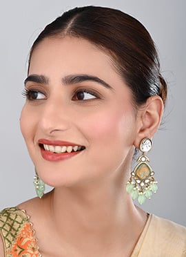 Red Traditional Dangler Earrings
