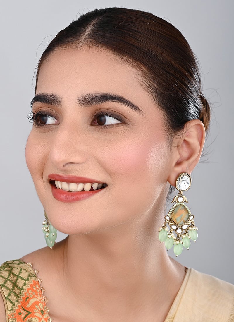 Red Traditional Dangler Earrings After Six Wear