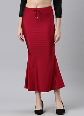 Red Velvet Women Saree Shaper