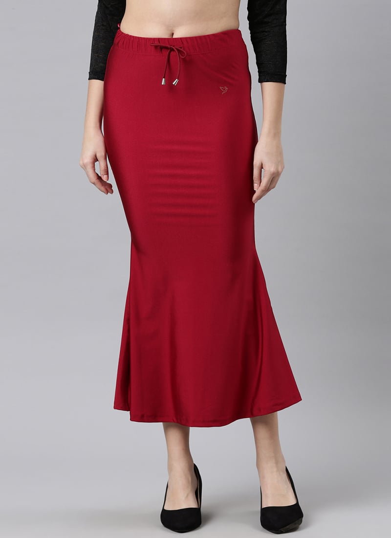 Red Velvet Women Saree Shaper  Leisure Wear