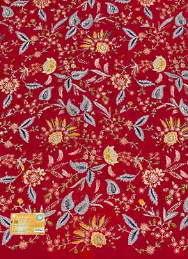 Red Viscose Printed Fabric