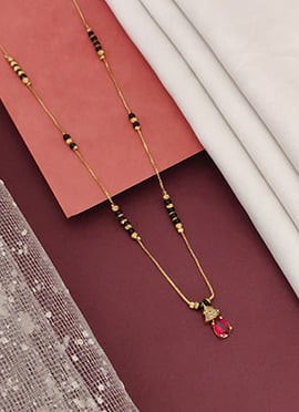 Refined Gold Beads Kundan Mangalsutra