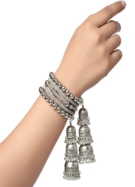 Refined Silver Oxidised Bangle