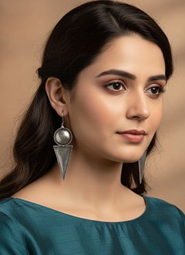 Refined Silver Oxidised Drop