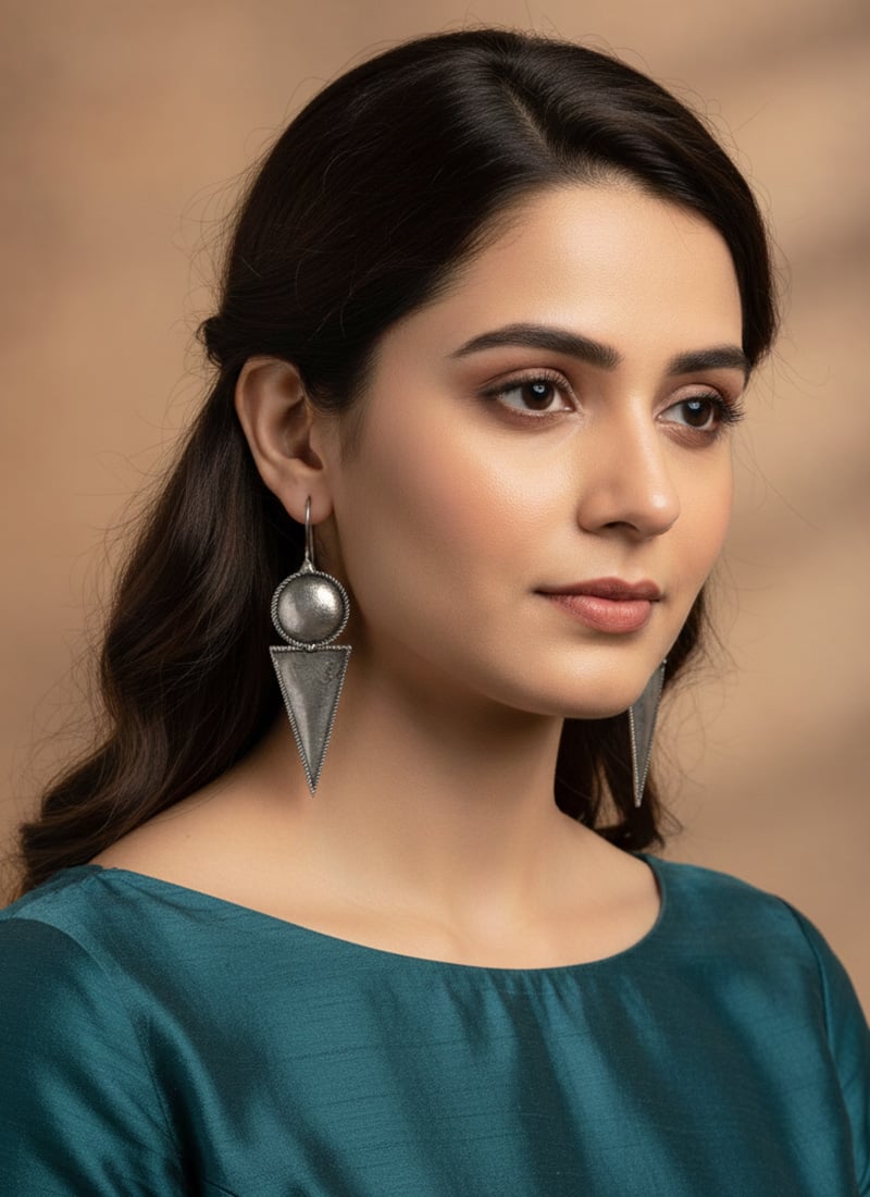 Refined Silver Oxidised Drop After Six Wear