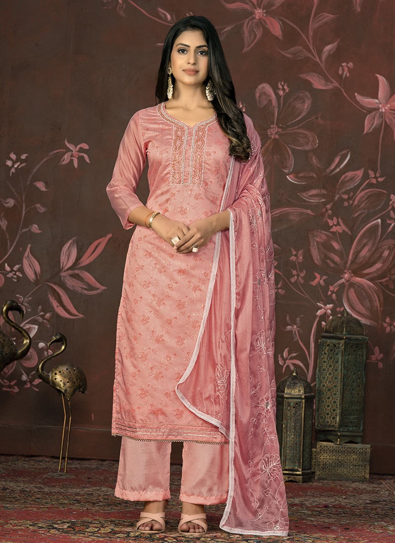 Regal Art Silk Hand Work Palazzo Suit Party Wear