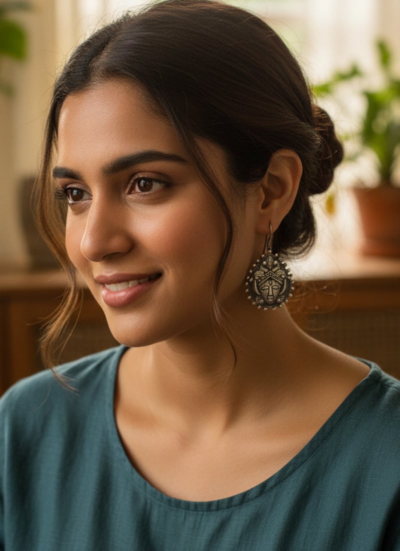 Regal Charm Silver Drop Earrings After Six Wear