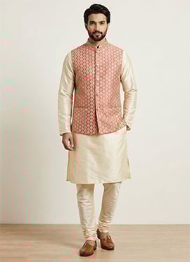 Regal Gold Banarasi Jacquard Bandi Set